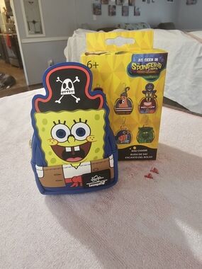 Loungefly SpongeBob Pirate Bag Charm - Yellow/Blue/Black